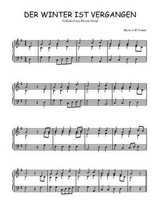 Téléchargez l'arrangement pour piano de la partition de Der Winter ist vergangen en PDF
